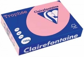 Clairefontaine gekleurd papier Trophée Pastel A4 160 g/m² roze