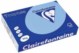 Clairefontaine gekleurd papier Trophée Pastel A4 80 g/m² blauw tradewind