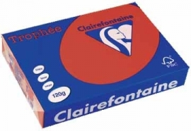 Clairefontaine gekleurd papier Trophée Pastel A3 120 g/m² kersenrood