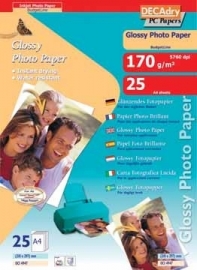 Decadry fotopapier BudgetLine 180 g/m², pak van 25 blad A4