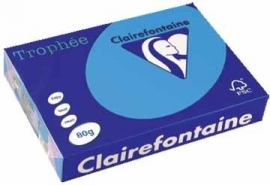 Clairefontaine gekleurd papier Trophée Pastel A4 80 g/m² koningsblauw