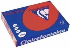 Clairefontaine gekleurd papier Trophée Pastel A4 160 g/m² kersenrood