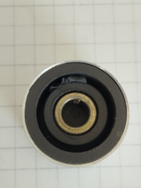 Aluminium knop met rode punt 23mm