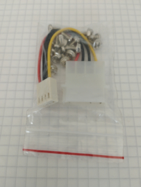 Molex FDD floppy voedingsadapter met schroevenset voor vintage PC