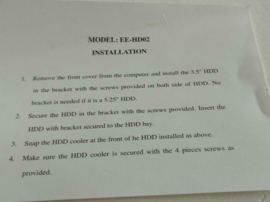 Vintage Hard disk cooler 3.5" EE-HD02