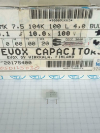 Evox 0,1uf 100v MMK condensator 100nf 7.5mm