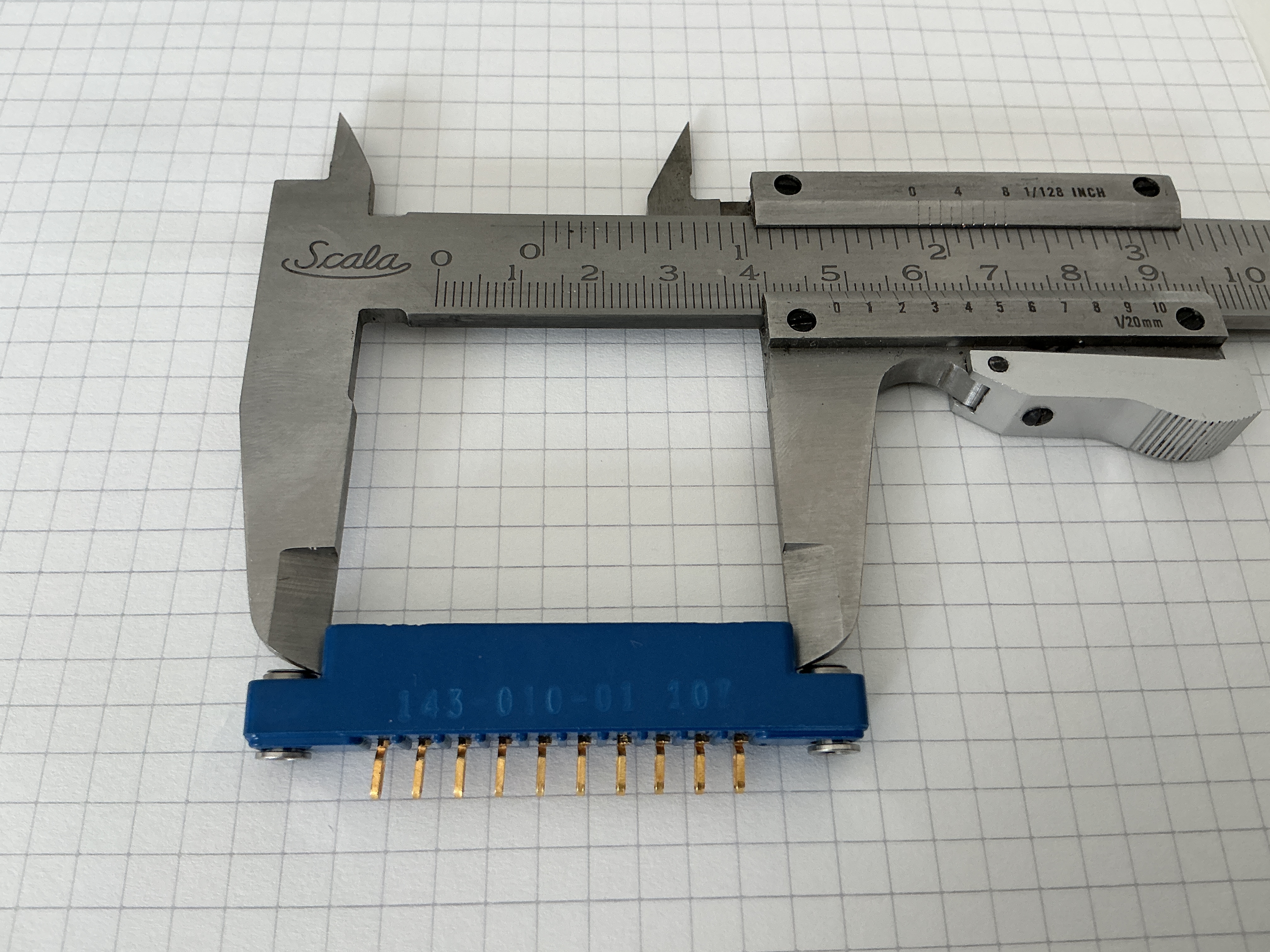 Amphenol 10p female card edge connector 143 010 01