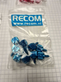 Recom Thumb Screws 10 stuks blue anodized