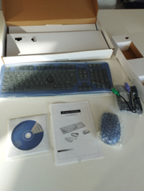 Chieftec cordless desktop PS/2 mous en keyboard  blue