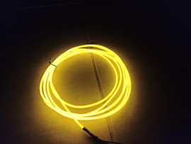 EL Light  wire flexible lighting 2M Geel / Yellow ( Feesten, Decoratie, Carnaval)
