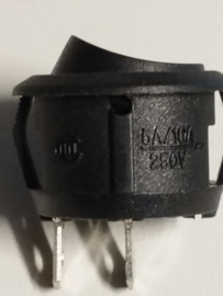Wipschakelaar rond 6/10A 125/230v 20mm
