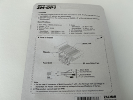 Zalman ZM-OP1 80mm Slim Fan (2 ball bearing) 5V of 12V