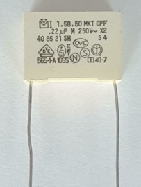 Rifa 0.22uf X2 condensator vervanger steek 22mm