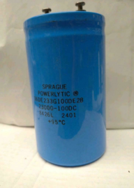 Sprague Powerlytic 36DE233G100DE2B 23000 - 100DC Elco