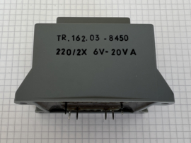 Trafo input: 220V output: 2x 6V 20VA