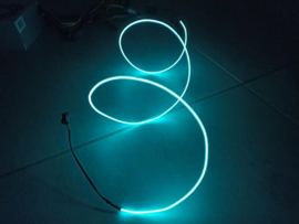 EL wire light flexible lighting 2M blauw ( Feesten, Decoratie, Carnaval)