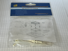 Sunbeam 80mm fan rubber silencer 80mm + 4 silicon mounting