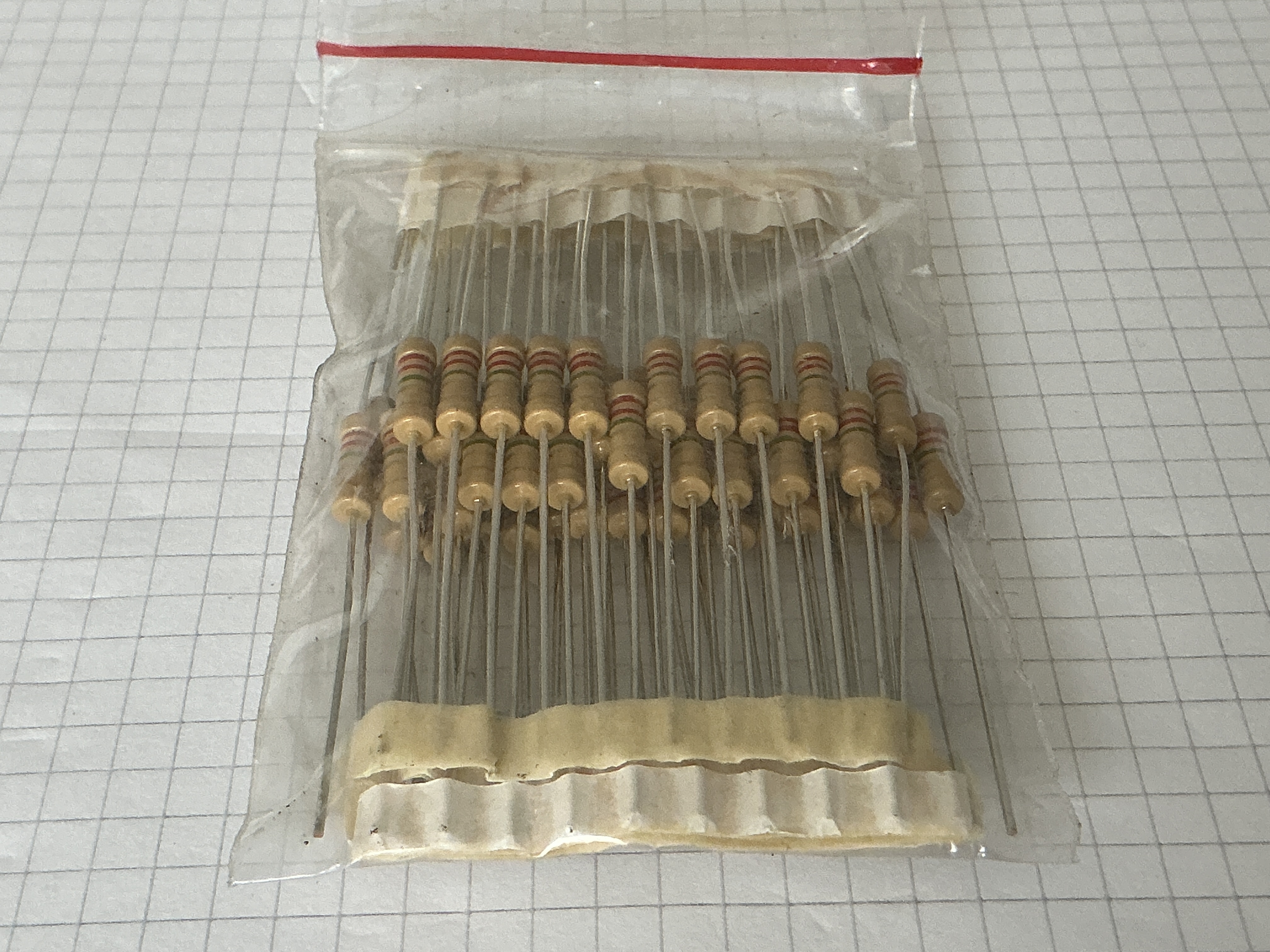 Weerstand  2,2M Ohm 1W  50 stuks