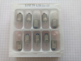 Osram E10 7V  0.10A schaallampje 10 pack