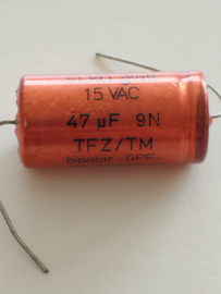 Weco TFZ 47uf bipolaire elco axiaal (audio elco) Weco