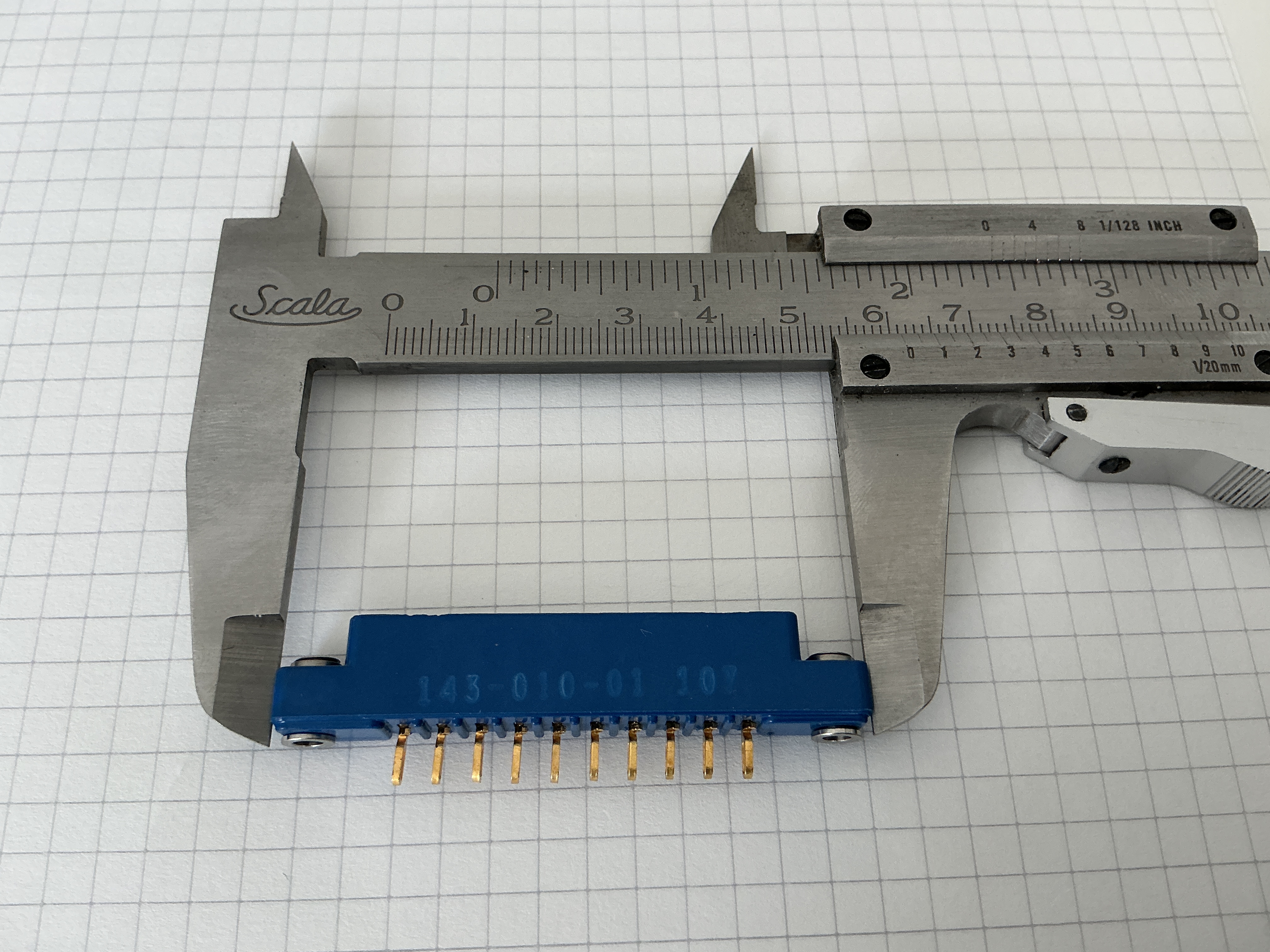 Amphenol 10p female card edge connector 143 010 01