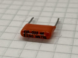 Philips 0,033uF 250V 10mm orange drop MKT condensator