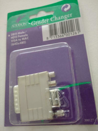 Addison Gender Changer DB15 Male/HD15 Fmale VGA to Apple MAC