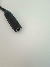 audiokabel 2x tulp male  naar 1x jack stereo 6,3mm female