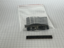 Female header printconnector 18 polig raster 2mm 10 stuks