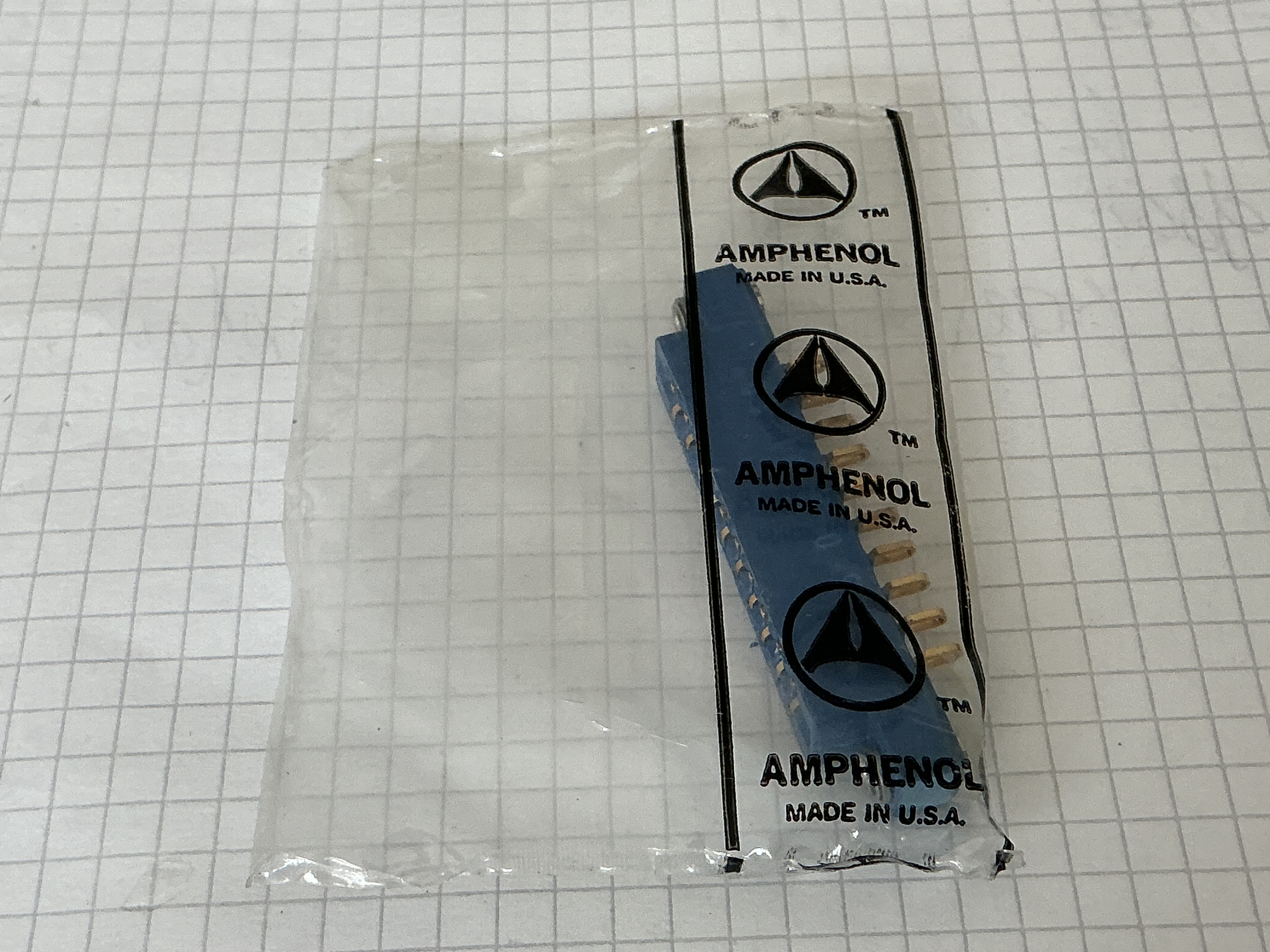 Amphenol 10p female card edge connector 143 010 01