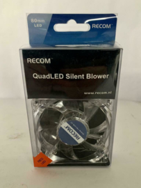 Recom QuadLED Silent Blower red led 80mm fan