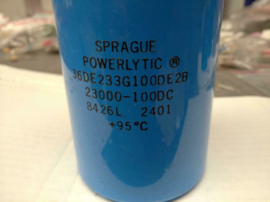 Sprague Powerlytic 36DE233G100DE2B 23000 - 100DC Elco