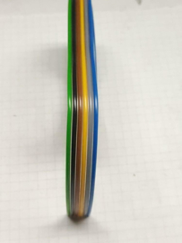 Regenboog bandkabel  6 polig 1mtr 0,5mm