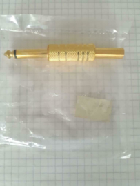6,3mm mono jack plug male goud