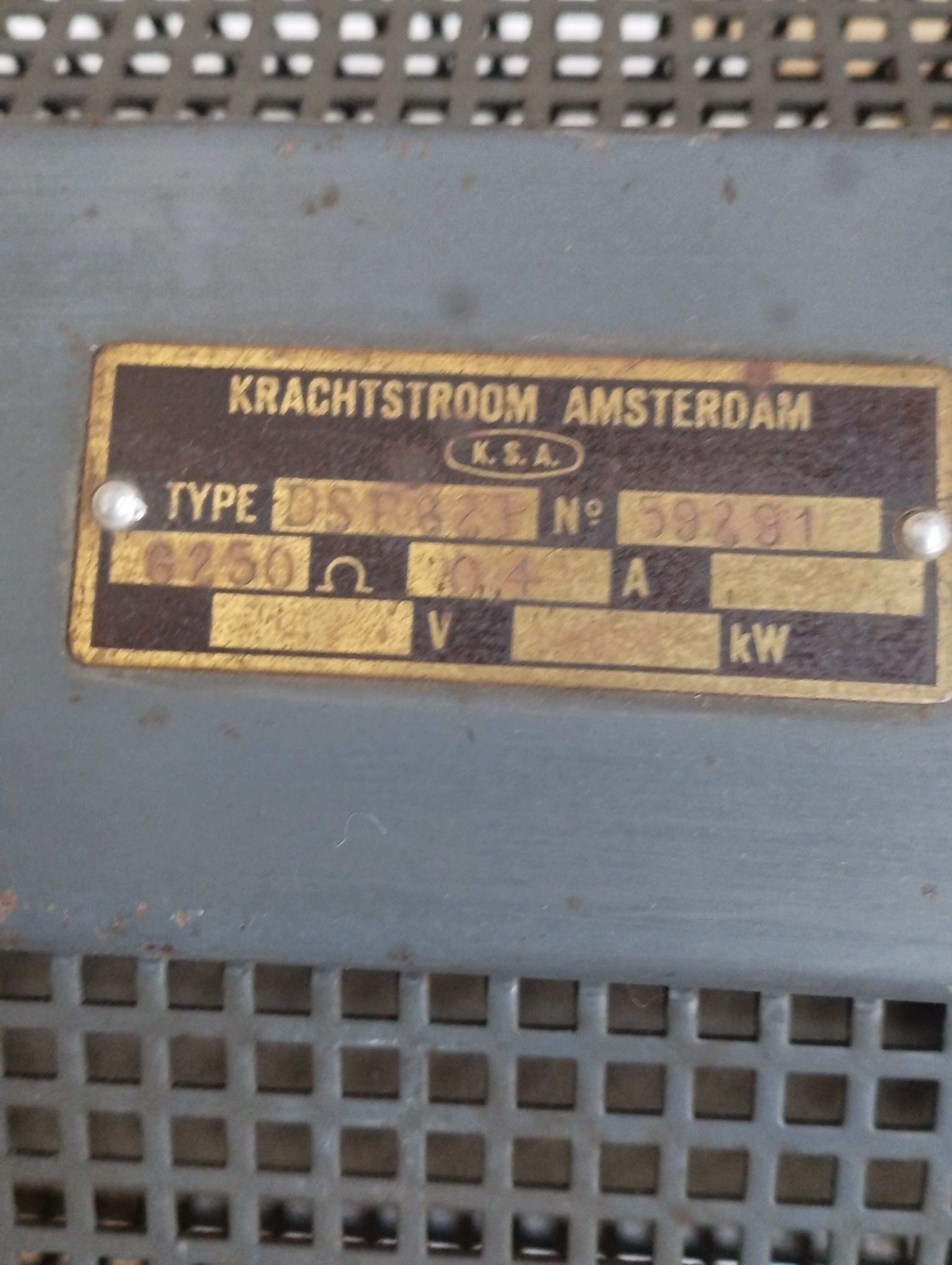 Regelbare testweerstand 6K25 Ohm met groot vermogen