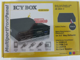 Icy Box IB-864B 3.5" USB hub + cardreader, SATA port