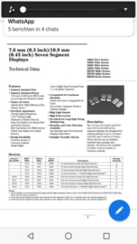 HP LED 7 segment display digit 10,9mm