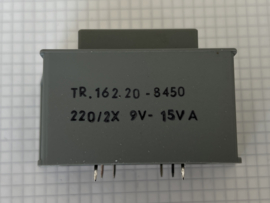 Trafo input: 220V output: 2x 9V 15VA