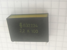 Siemens 2,2uf 100v B32234 22mm radiaal MKT