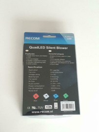 Recom RC-12025GN-LED 120mm 3pin LED Fan Groen