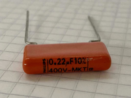 Philips 0,22uF 400V 22mm orange drop MKT condensator