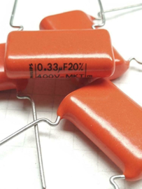 Philips MKT orange druppel 0,33uf 400v condensator