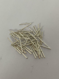 Messing verzilverde printpennen 1,3mm (per 50stuks)