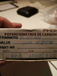 Piher carbon adjustment potentiometer 100K horizontal