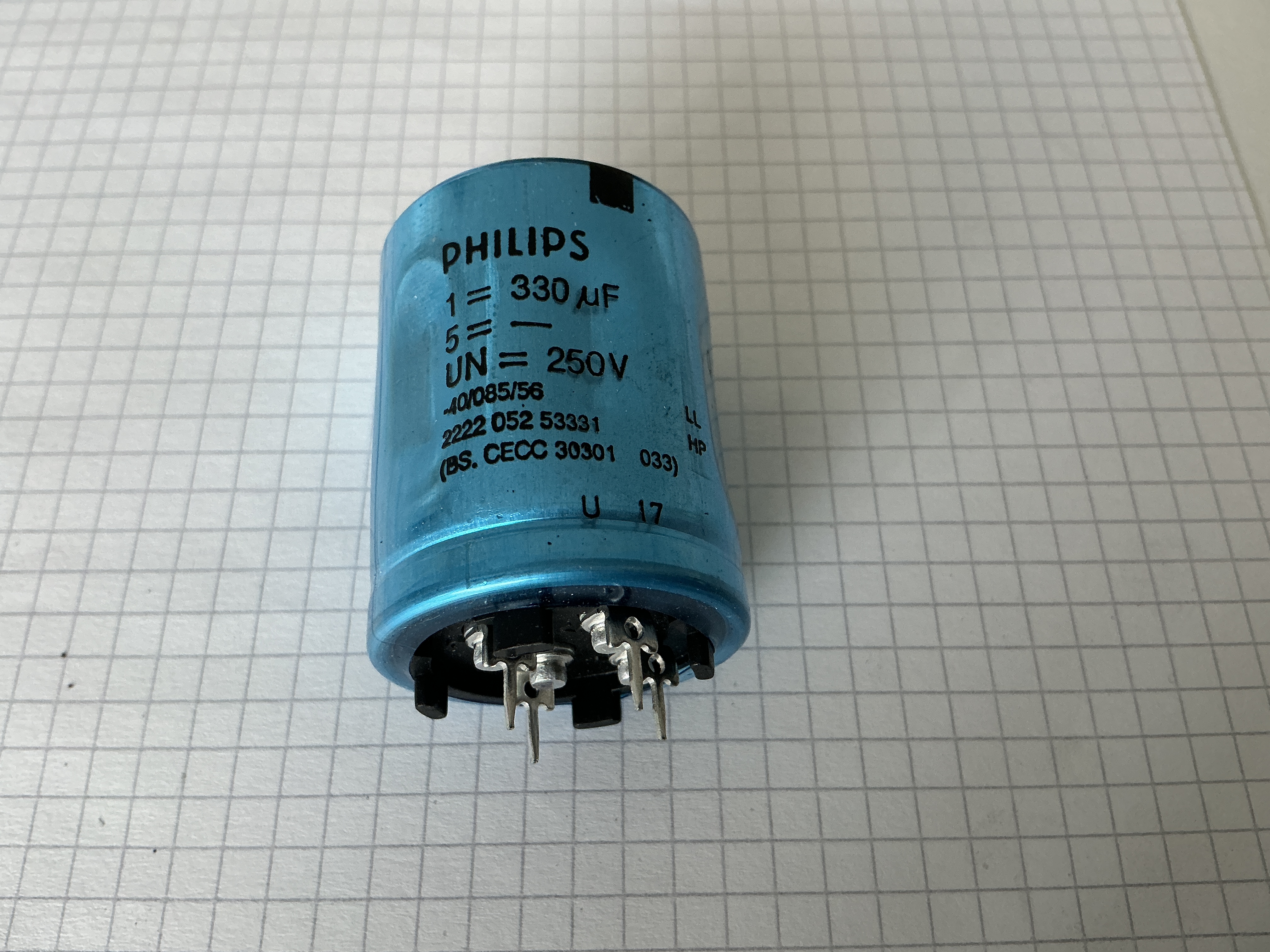 Philips 330uf 250v elco 222-052-53331