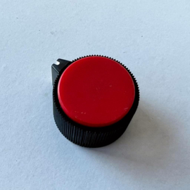 Draaiknop zwart/rood 6mm as