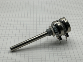 500k Lin stereo potmeter 6mm as  metaal Piher