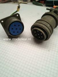 Amphenol Military connector + chassis 7polig
