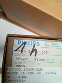 Philips 1nf 63v keramische condensator axiaal