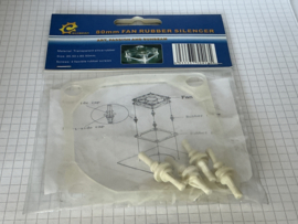 Sunbeam 80mm fan rubber silencer 80mm + 4 silicon mounting